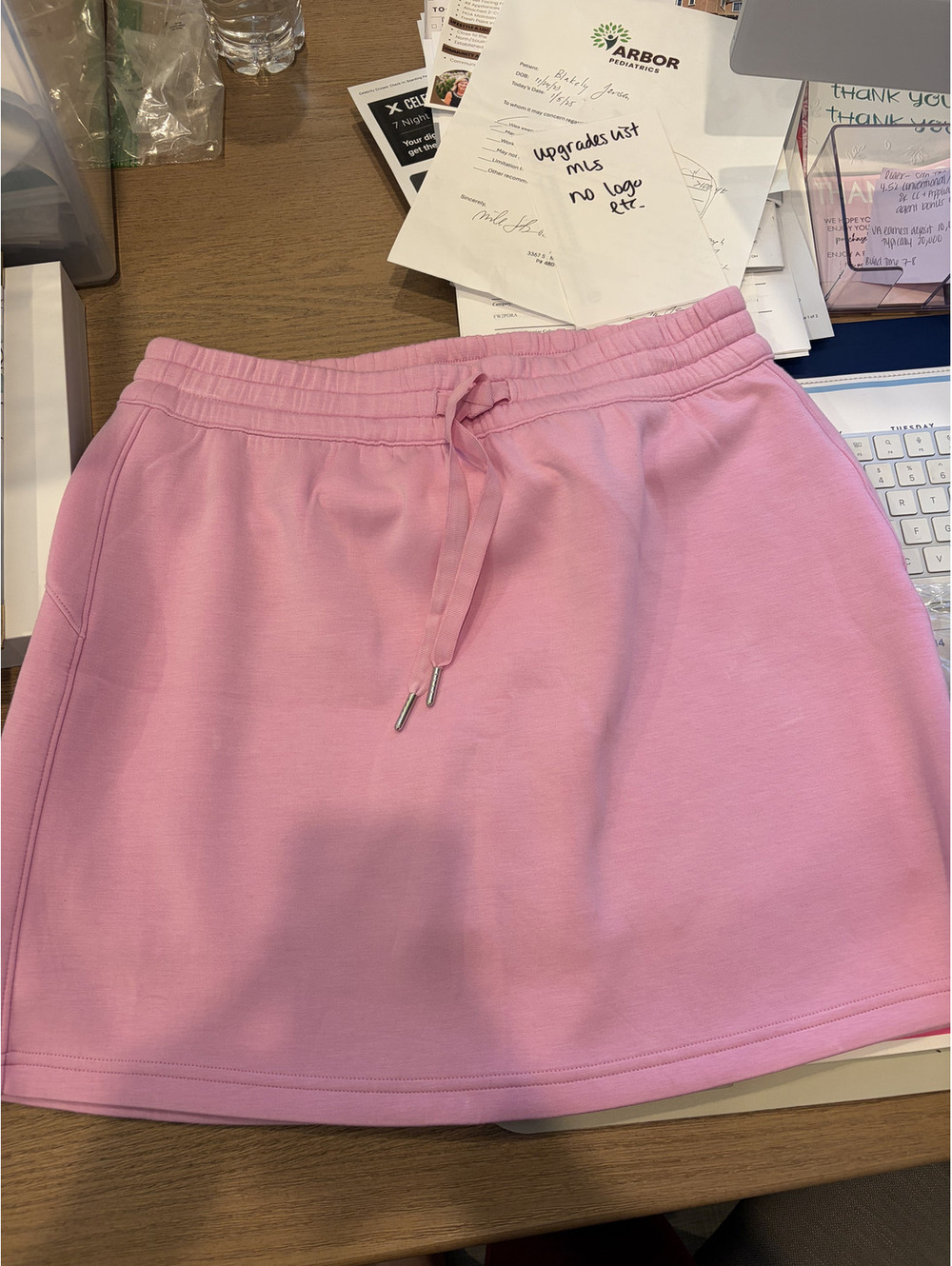 NWT Spanx Airessentials 14in Skort in pink size L